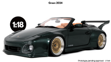 Indlæs billede til gallerivisning Porsche 911 OLD &amp; NEW TOKYO AUTO SALON 2024 mørk grøn 1:18