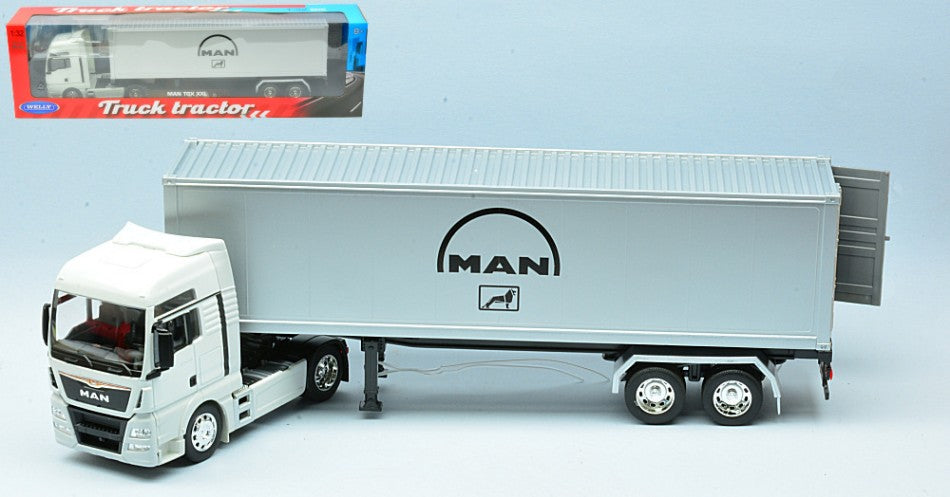 MAN TGX 18.440 XXL TRUCK CASSONATO 2019 WHITE SILVER 1:32