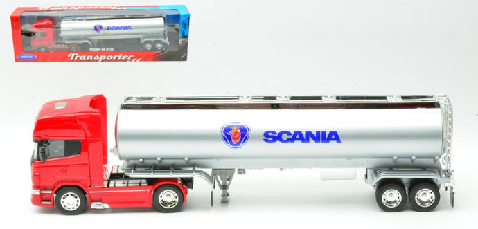 SCANIA R730 TRACTOR RED W/SILVER OIL TANKER 1:32