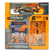 Indlæs billede til gallerivisning Mclaren MCL 38 #4 LANDO NORRIS 2024 - PIT PASS SET orange/sort 1:43 fra Burago