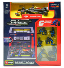 Indlæs billede til gallerivisning Red Bull RB19 #11 SERGIO PEREZ 2023 - PIT PASS SET mørk blå/rød/gul 1:43 fra Burago