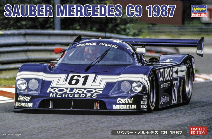 SAUBER C9 MERCEDES M117 5.0L TURBO V8 TEAM KOUROS RACING N 61 24h LE MANS 1987 MIKE THACKWELL - HENRI PESCAROLO - HIDEKI OKADA / 1:24