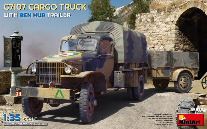 CHEVROLET G7107 4x4 CARGO TRUCK MILITARY WITH BEN HUR TRAILER 1955 / 1:35