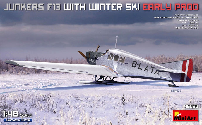 JUNKERS F13 AIRPLANE WITH WINTER SKI 1942 / 1:48