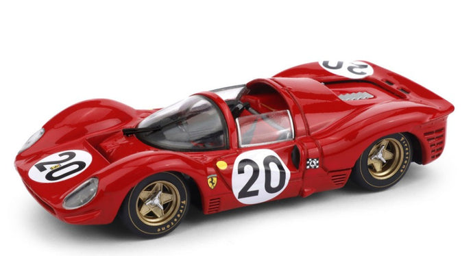 FERRARI 330P4/P3 4.0L V12 SPIDER TEAM FERRARI SPA SEFAC N 23 WINNER 24h DAYTONA 1967 LORENZO BANDINI - CHRIS AMON RED 1:43