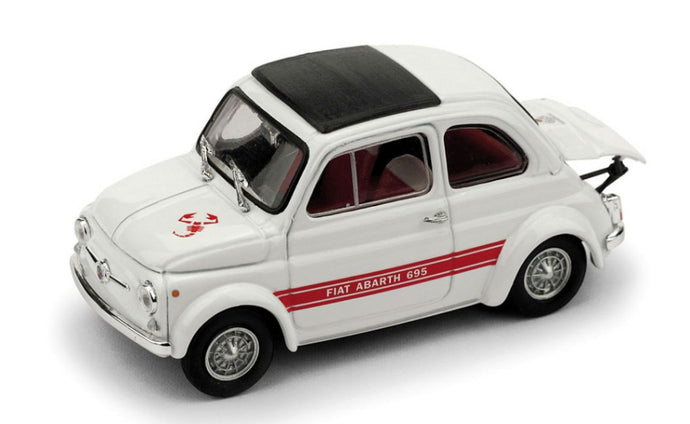 FIAT 500 ABARTH 695SS 1968 WHITE RED 1:43