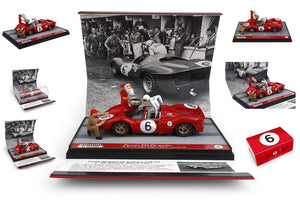 FERRARI 330 P4 SPYDER N.6 6H BRANDS HATCH 1967 AMON-STEWART LIM.200 1:43