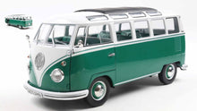 Indlæs billede til gallerivisning VOLKSWAGEN T1 SAMBA GREEN/WHITE 1962 1:18