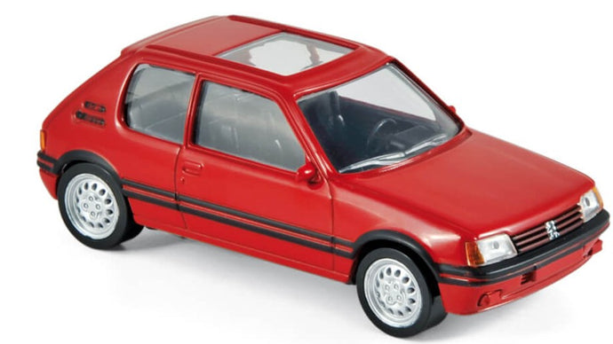 PEUGEOT 205 GTi 1986 VALLELUNGA RED JET CAR 1:43 fra Norev