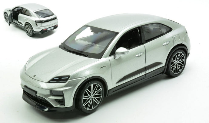 PORSCHE MACAN TURBO ELECTRIC SILVER 1:24 fra Burago