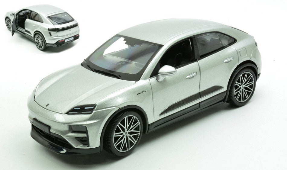 PORSCHE MACAN TURBO ELECTRIC SILVER 1:24 fra Burago