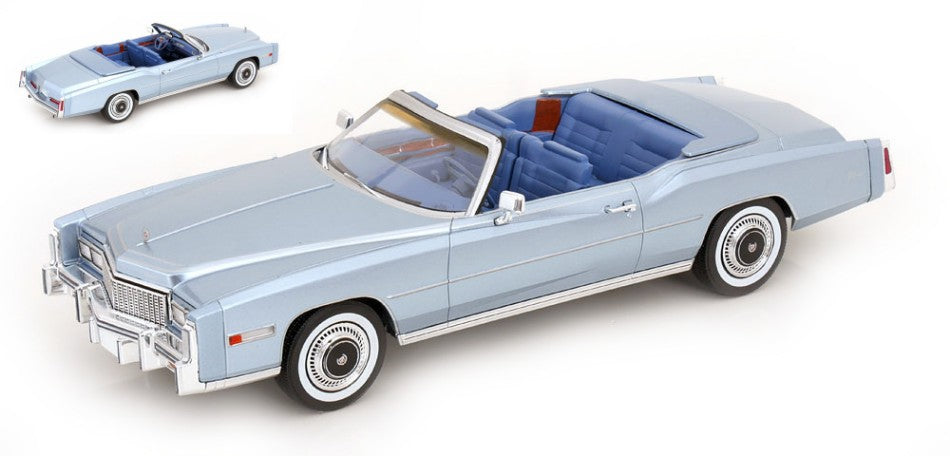 CADILLAC ELDORADO CONVERTIBLE 1976 LIGHT BLUE 1:18