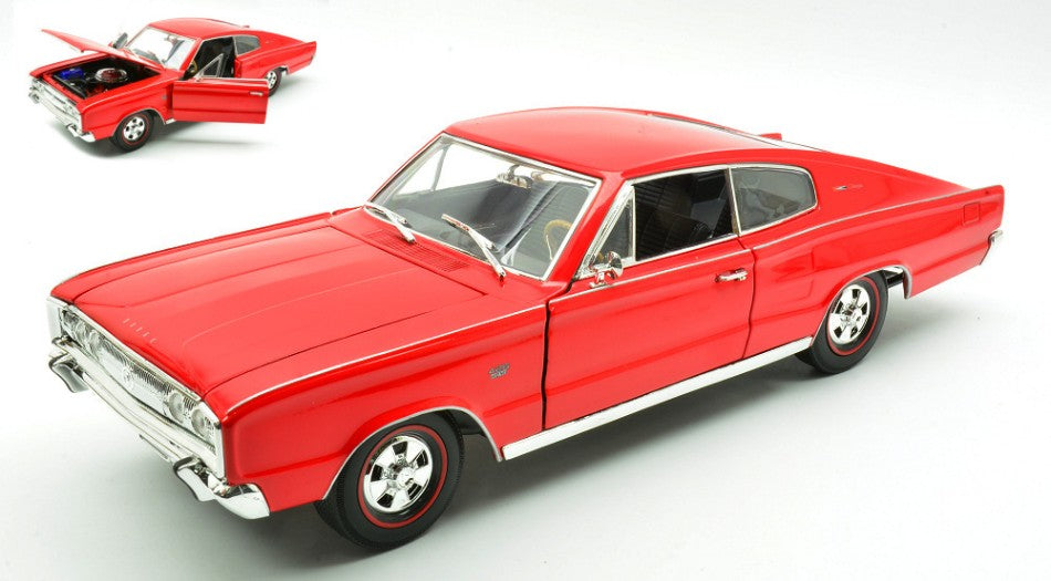 DODGE CHARGER 1966 RED 1:18