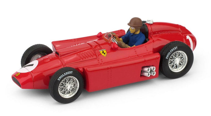 FERRARI F1 LANCIA D50 N 1 WORLD CHAMPION WINNER BRITISH GP 1956 JUAN MANUEL FANGIO - WITH DRIVER FIGURE RED 1:43
