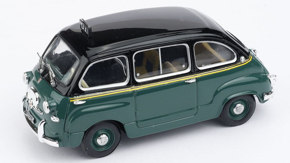 FIAT 600 MULTIPLA 1-SERIES TAXI TORINO 1956 GREEN BLACK 1:43