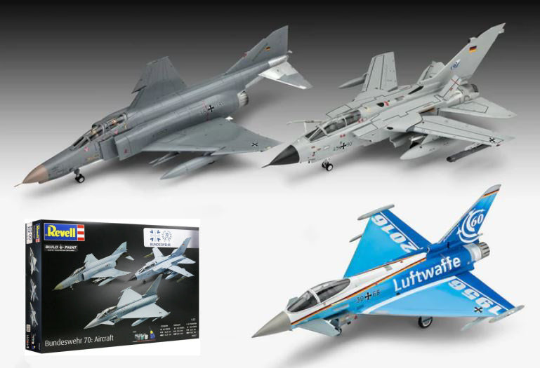 GIFT SET 70 YEARS BUNDESWEHR TIPHOON, PHANTOM, TORNADO KIT 1:72