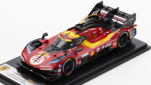 Indlæs billede til gallerivisning FERRARI 499P 3.0L TURBO V6 TEAM FERRARI AF CORSE N 50 24h LE MANS 2025 ANTONIO FUOCO - MIGUEL MOLINA - NICKLAS NIELSEN RED YELLOW BLACK 1:43
