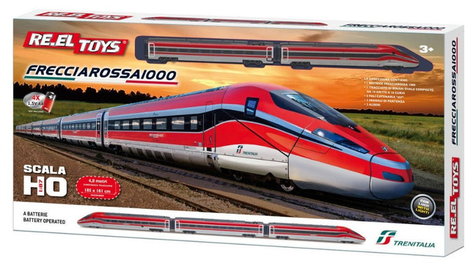 TRENO FRECCIAROSSA 1000 C/LUCI cm 185x101 A BATTERIA 1:87