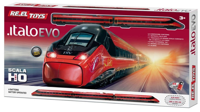 TRENO ITALO EVO C/LUCI cm 185x101 A BATTERIA 1:87