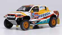 Indlæs billede til gallerivisning TOYOTA HILUX PICK-UP GR DKR TEAM OVERDRIVE TOYOTA REPSOL N 299 RALLY DAKAR 2022 CHABOT RONAN - GILLES PILLOT WHITE ORANGE 1:43