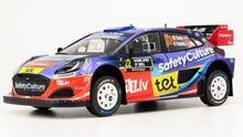 Indlæs billede til gallerivisning FORD ENGLAND PUMA RALLY1 TEAM M-SPORT WRT N 22 RALLY SWEDEN 2025 MARTINS SESK - RENARS FRANCIS BLUE PURPLE RED 1:18