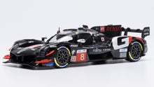 Indlæs billede til gallerivisning TOYOTA GR010 3.5L V6 TWIN TURBO HYBRID TEAM GAZOO RACING N 8 24h LE MANS 2025 SEBASTIAN BUEMI - BRENDON HARTLEY - RYO HIRAKAWA BLACK WHITE 1:43