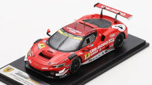 Indlæs billede til gallerivisning FERRARI 296 GT3 3.0L TWIN TURBO V6 TEAM UNI-ROBO BLUEGRASS FERRARI VELOREX N 6 GT300 SUPER GT 2025 YOSHIAKI KATAYAMA - ROBERTO MEHRI MUNTAN RED WHITE 1:43