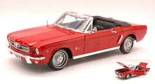 Indlæs billede til gallerivisning FORD MUSTANG CABRIO 1964-1/2 rød 1:18