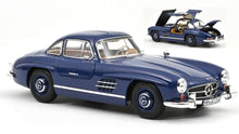 Indlæs billede til gallerivisning MERCEDES BENZ SL-CLASS 300SL COUPE GULLWING (W198) 1954 BLUE 1:18