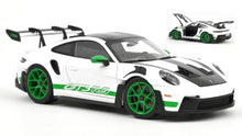 Indlæs billede til gallerivisning PORSCHE 911 992 GT3 RS TRIBUTE TO CARRERA RS PACKAGE COUPE 2022 WHITE GREEN 1:18