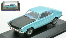 Indlæs billede til gallerivisning FORD ENGLAND CAPRI MKI COUPE 1971 BLUE BLACK 1:43