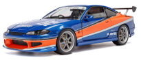 Indlæs billede til gallerivisning Nissan Silvia (S15) Spec-S F &amp; F Tokyo Drift Mona Lisa blå/orange 1:18