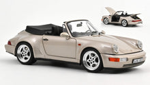 Indlæs billede til gallerivisning PORSCHE 911 TURBO LOOK CABRIOLET 1992 SILVER METALLIC 1:18