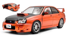 Indlæs billede til gallerivisning SUBARU IMPREZA WRX STi 2003 ORANGE BLACK 1:18