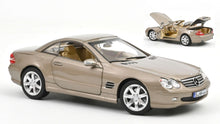 Indlæs billede til gallerivisning MERCEDES BENZ SL-CLASS SL500 (R230) CABRIOLET 2003 GOLD MET 1:18
