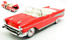 Indlæs billede til gallerivisning CHEVROLET BEL AIR CABRIOLET 1957 RED 1:18