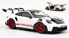 Indlæs billede til gallerivisning PORSCHE 911 GT3 RS W/WEISSACH PACK 2022 WHITE/RED 1:18