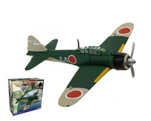 Indlæs billede til gallerivisning MITSUBISHI A6M2-21 ZERO MILITARY AIRPLANE MILITARY GREEN 1:72