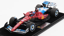 Indlæs billede til gallerivisning FERRARI F1 SF-25 TEAM SCUDERIA FERRARI HP N 16 MIAMI GP 2025 CHARLES LECLERC WITH SHOWCASE RED BLUE WHITE 1:18