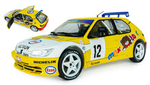 Indlæs billede til gallerivisning PEUGEOT 306 MAXI N 12 RALLY CONDROZ 1997 JEAN PIERRE VAN DE WAUVER - JEAN VAN DER SCHUEREN YELLOW WHITE 1:18