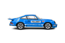 Indlæs billede til gallerivisning PORSCHE 911 CARRERA 3.0 RSR N 4 IROC RIVERSIDE 1974 GEORGE FOLLMER BLUE 1:18