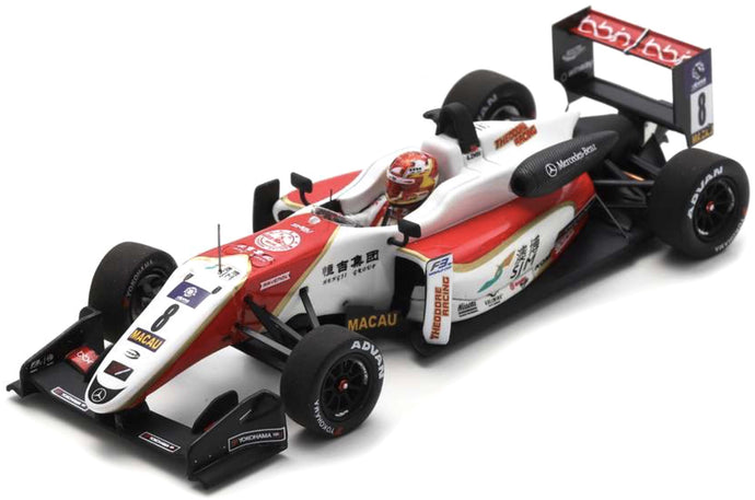 Dallara F312 #8 ZHOU GUANYU 8th RACE 2 MACAU F3 2017 hvid/rød/sort 1:43