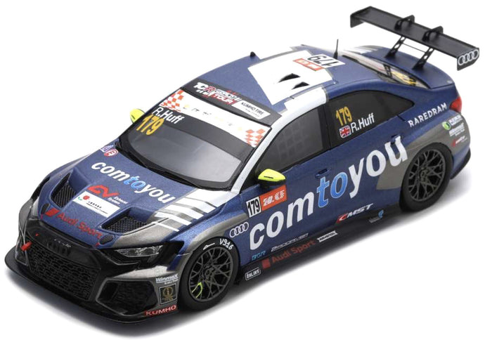 Audi RS 3 LMS #179 ROB HUFF 3rd RACE 1 TCR WORLD TOUR MACAU 2023 mørk blå/hvid/grå 1:43