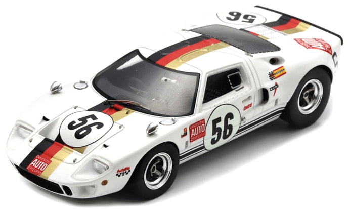 FORD USA GT40 MKI N 56 1000KM NURBURGRING 1969 REINHOLD JOST - HELMUT KELLENERS WHITE 1:43
