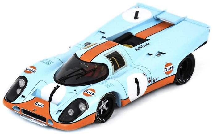 PORSCHE 917K N 1 5th 12h SEBRING 1971 JO SIFFERT - DEREK BELL LIGHT BLUE ORANGE 1:43