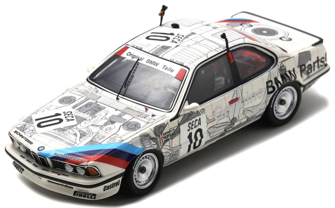 BMW 635 Csi #10 PIRRO/RAVAGLIA/BERGER 24H SPA 1986 hvid/grå/blå/rød 1:43