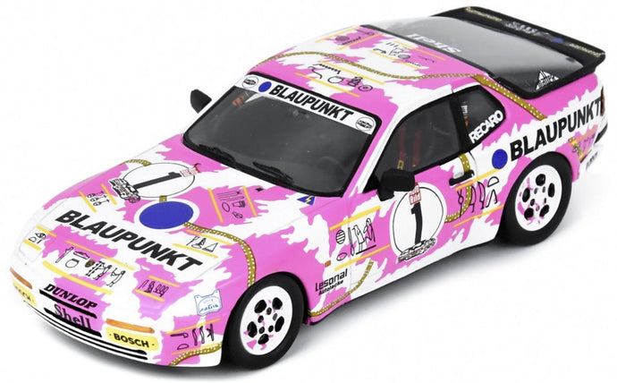 Porsche 944 TURBO CUP #1 1987 lyserød/hvid 1:43