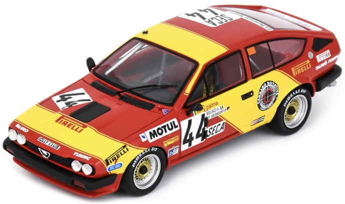 ALFA ROMEO GTV 6 N 44 24h SPA 1984 AMERIGO BIGLIAZZI - PETER OBERNDORFER - TONY PALMA RED YELLOW 1:43