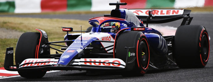 VISA CASH RB FORMULA ONE TEAM VCARB 01 #40 AYUMU IWASA - FP1 - JAPANESE GP 2024 blå/hvid/rød 1:18