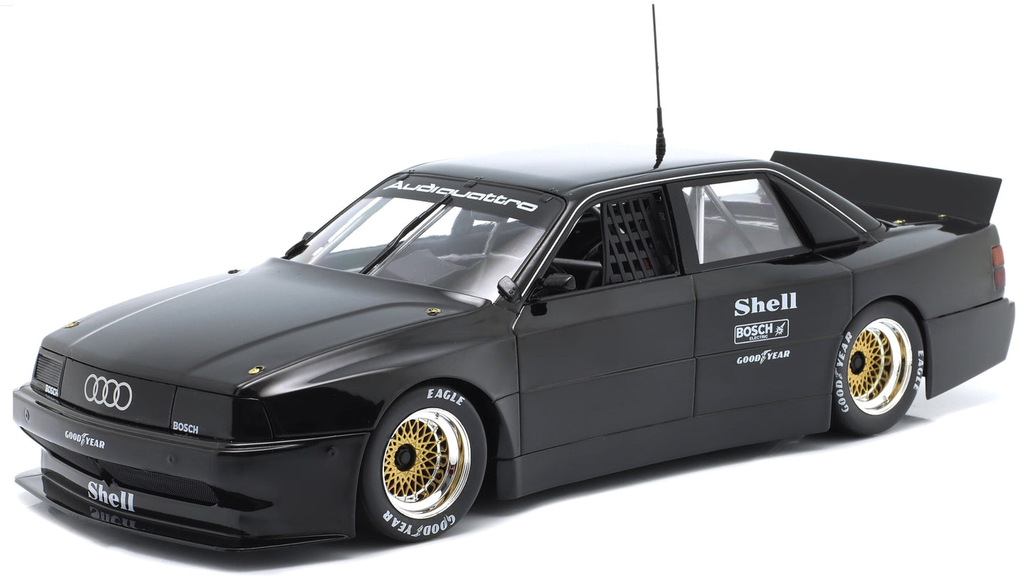 AUDI 200 QUATTRO TEAM AUDI SPORT N 0 TEST CAR TRANS-AM 1987 HANS JOACHIM STUCK - WALTER ROHRL - HURLEY HAYWOOD MATT BLACK 1:18
